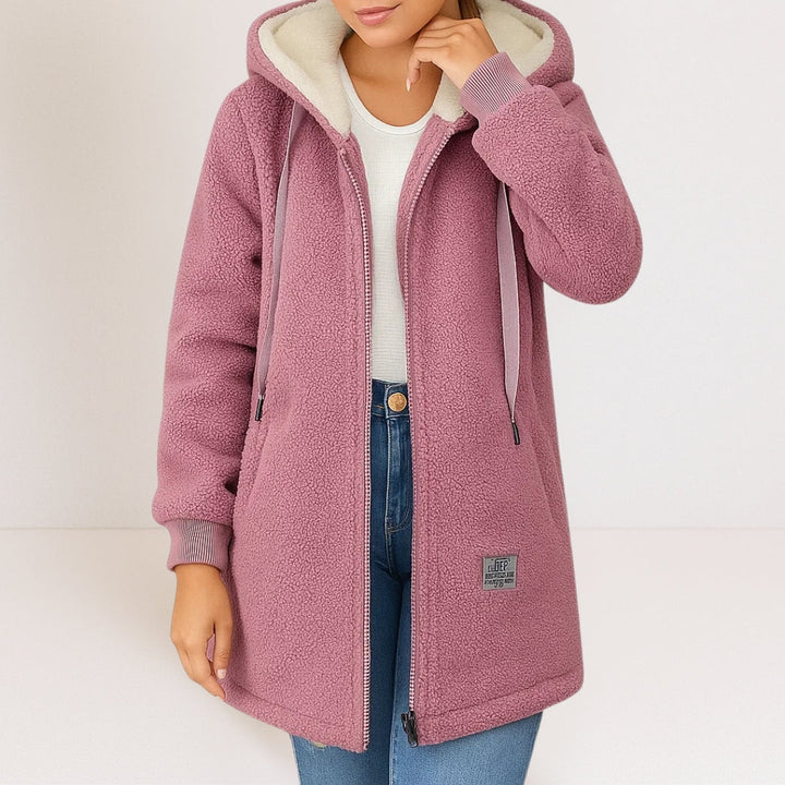Veste Polaire à Capuche Femme – Fermeture Zippée