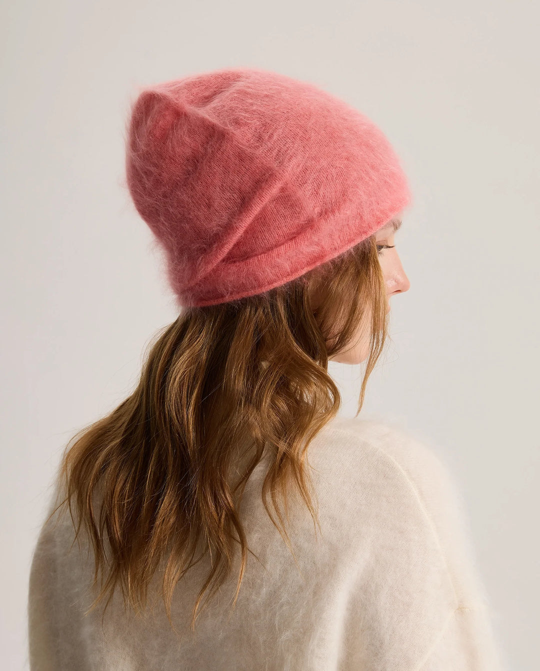 Bonnet de Ski Femme en Cachemire Brossé –  à Revers