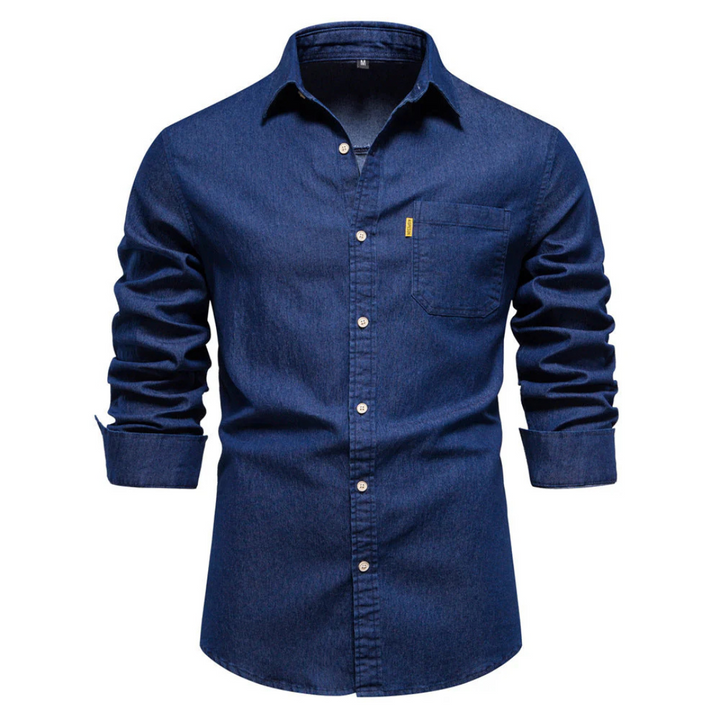 Hommes Chemise À Manches Longues | Bouton En Bas