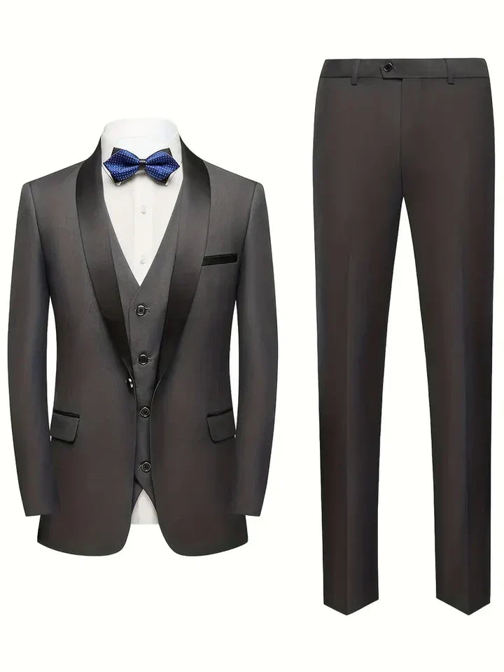 Costume 3 Pièces Classique À Un Bouton Invité De Mariage Pour Homme | Classique