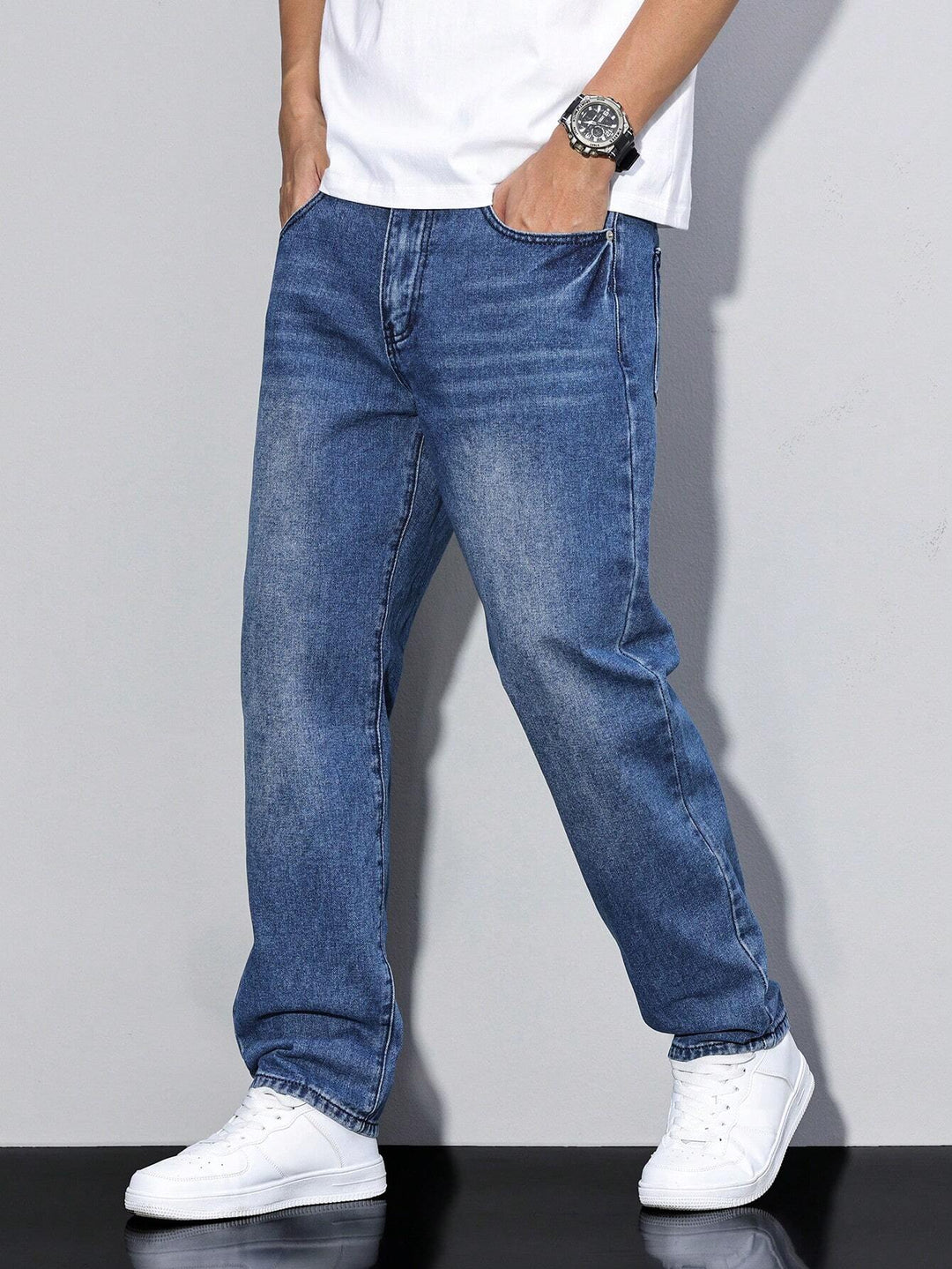 Baggy jeans voor heren - ruime pasvorm met zakken