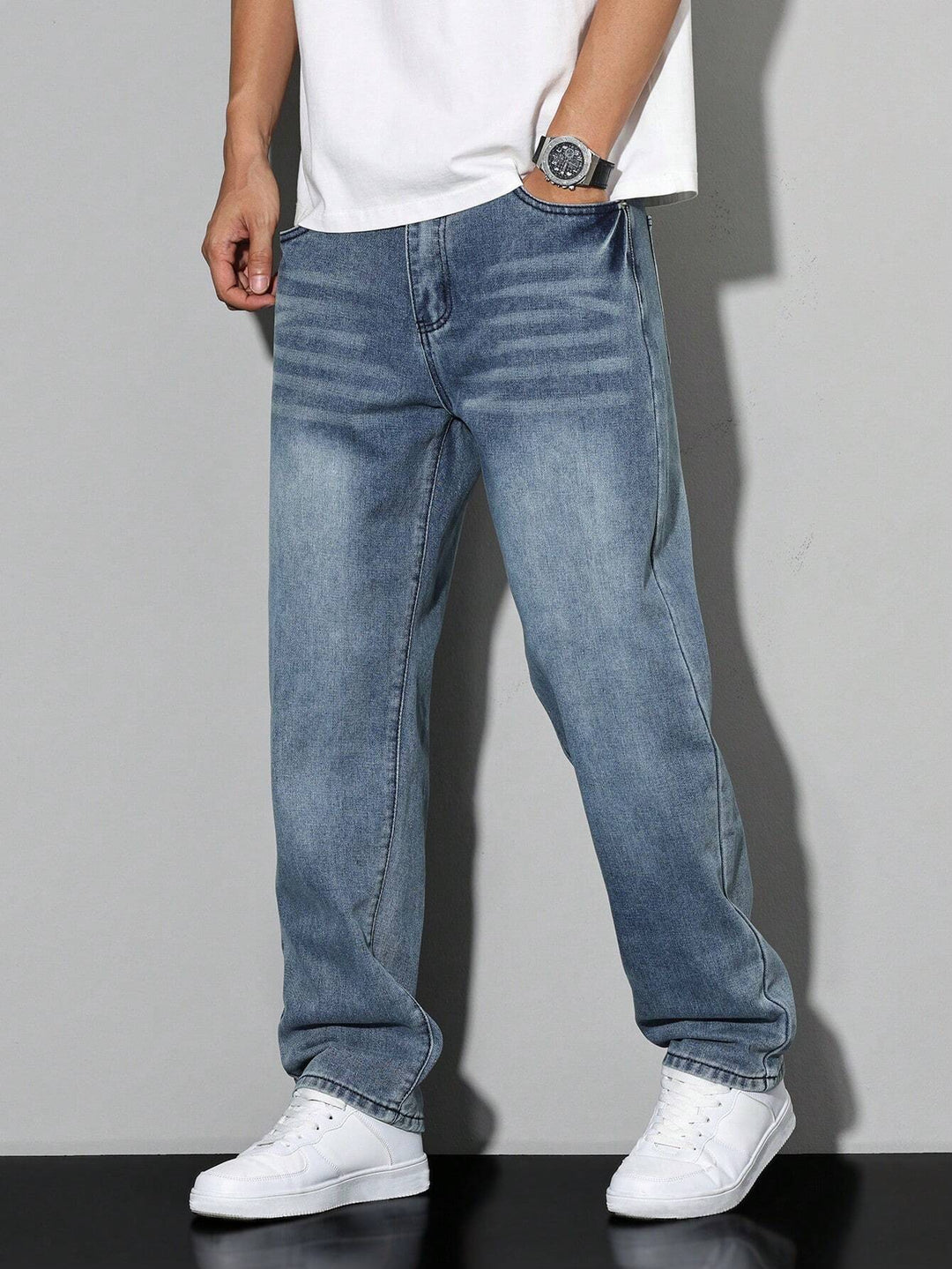 Baggy jeans voor heren - ruime pasvorm met zakken