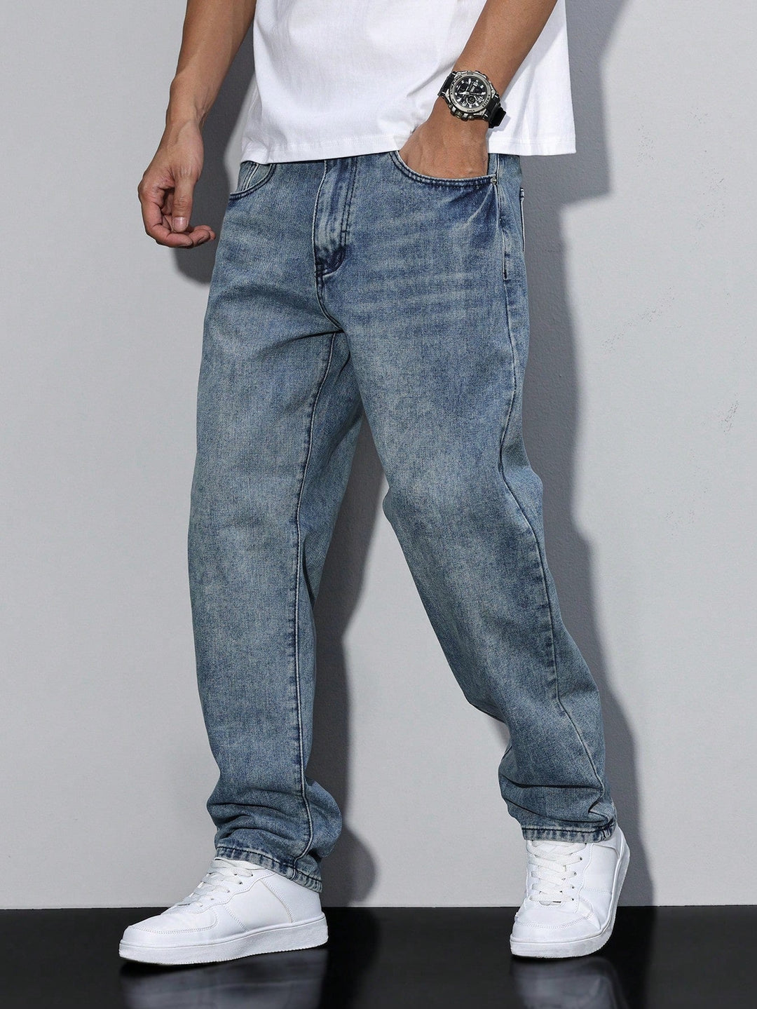 Baggy jeans voor heren - ruime pasvorm met zakken