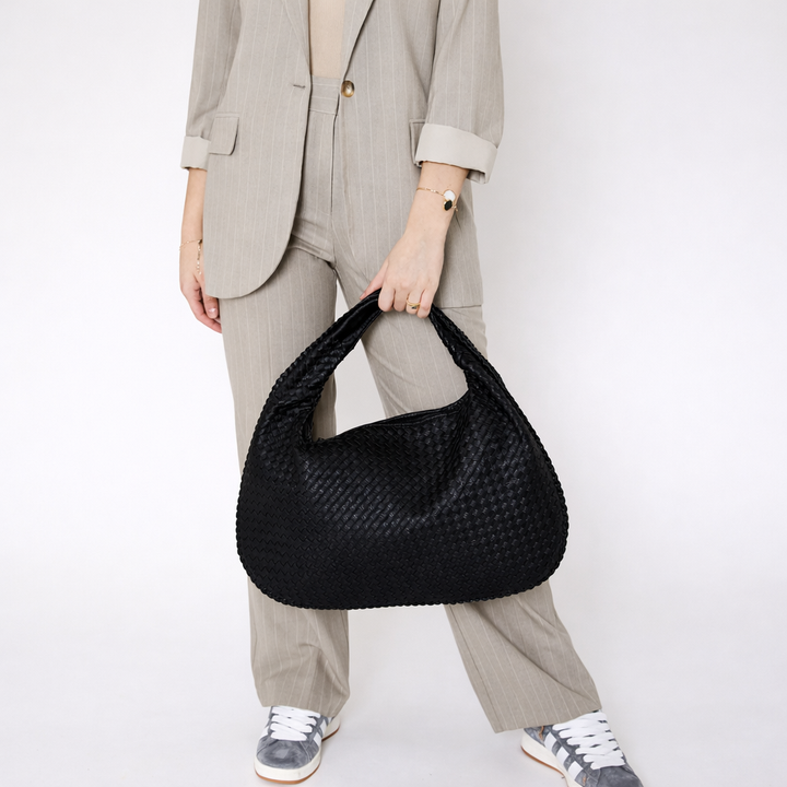 Sac Hobo Tressé Femme – Sac à Épaule en Cuir Vegan