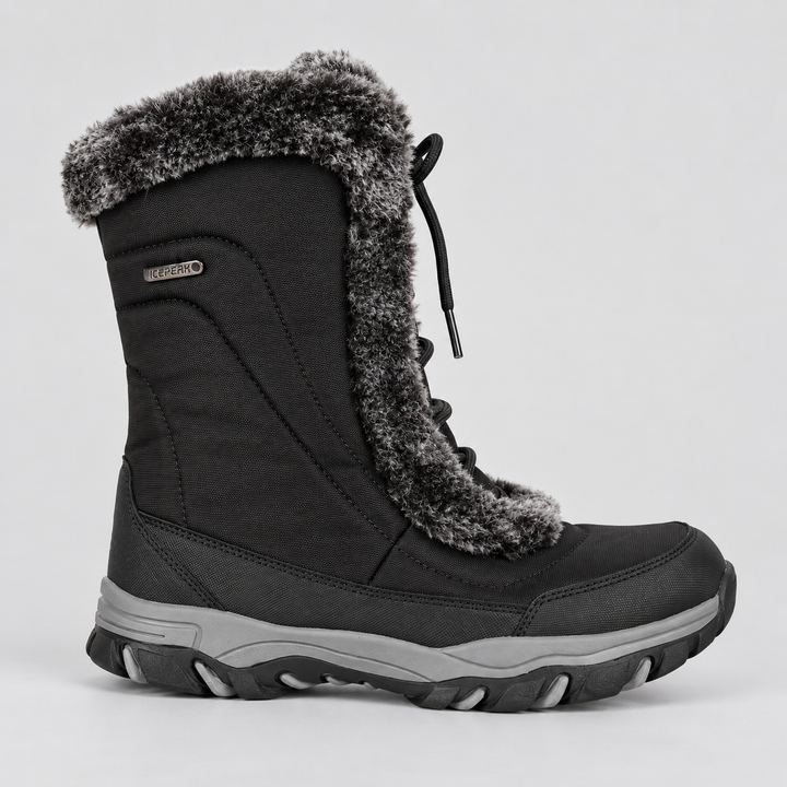 Bottes de Neige Femme Doublées Polaire Fourrure Synthétique