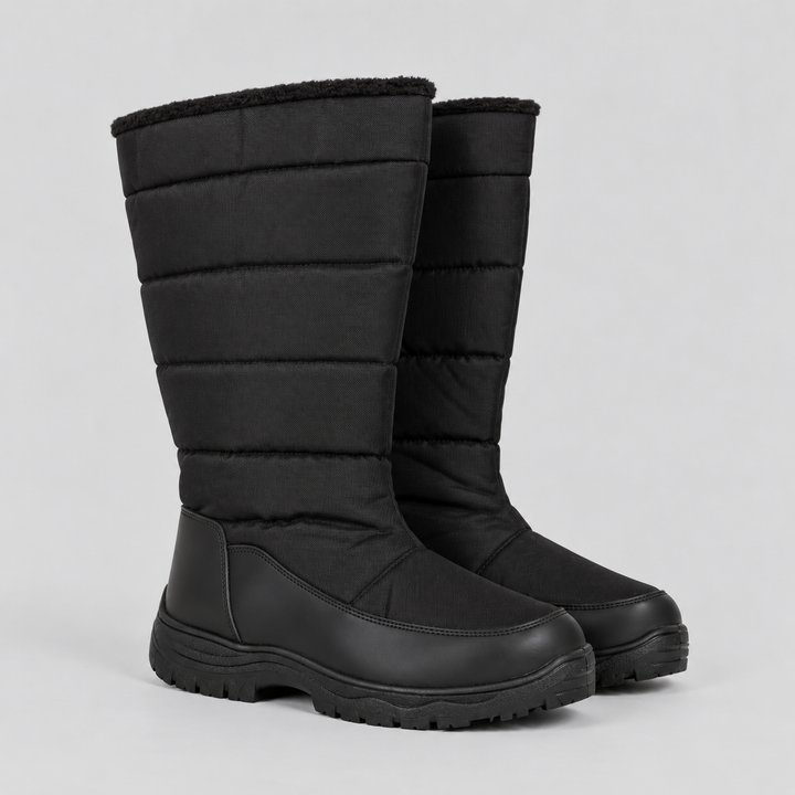 Bottes de Neige Femme Montantes Doublées Polaire Sherpa