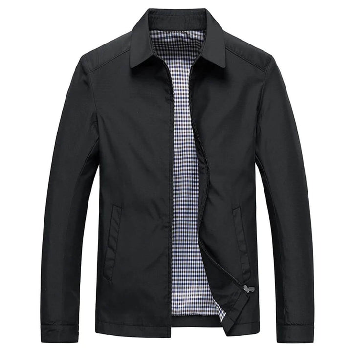 Veste Zippée à Col Chemise et Doublure à Carreaux pour Homme