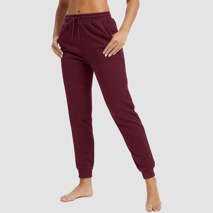 Women's Sherpa-Lined Joggers with Drawstring Waist and Elastic Cuffs