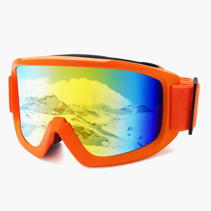 Maschera da sci da donna con lente panoramica a specchio