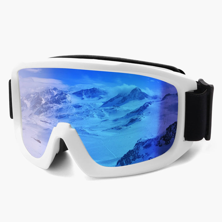 Maschera da sci da donna con lente panoramica a specchio