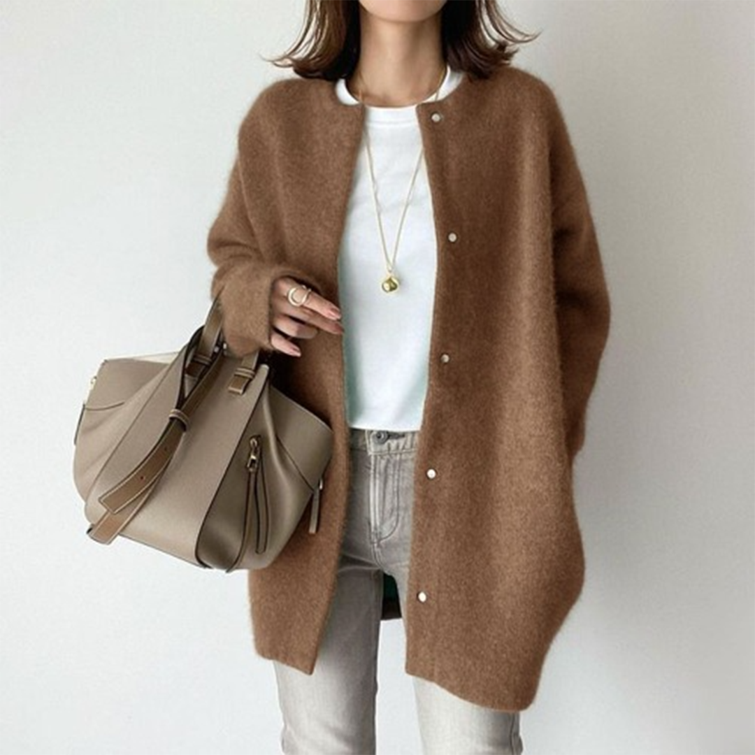 Charlotte | Cardigan en cachemire à encolure ouverte pour femme