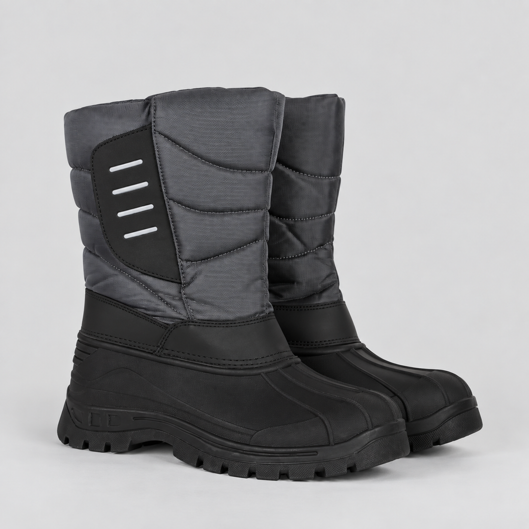 Bottes de Neige Homme Imperméables Doublées à Fermeture Scratch