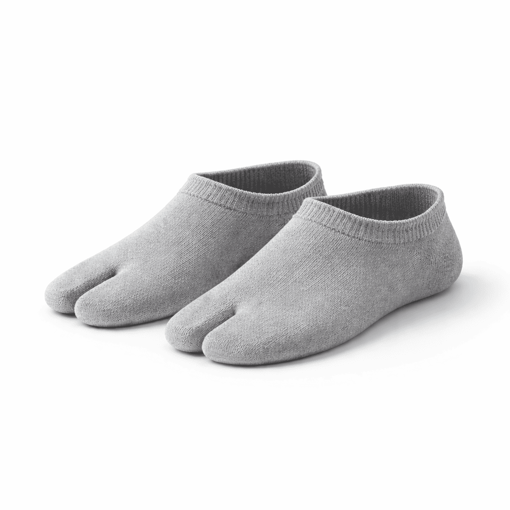 Calcetines Tabi invisibles para mujer con dedo dividido y corte bajo al tobillo