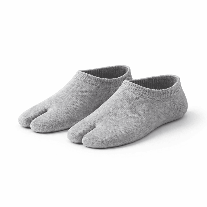 Calcetines Tabi invisibles para mujer con dedo dividido y corte bajo al tobillo