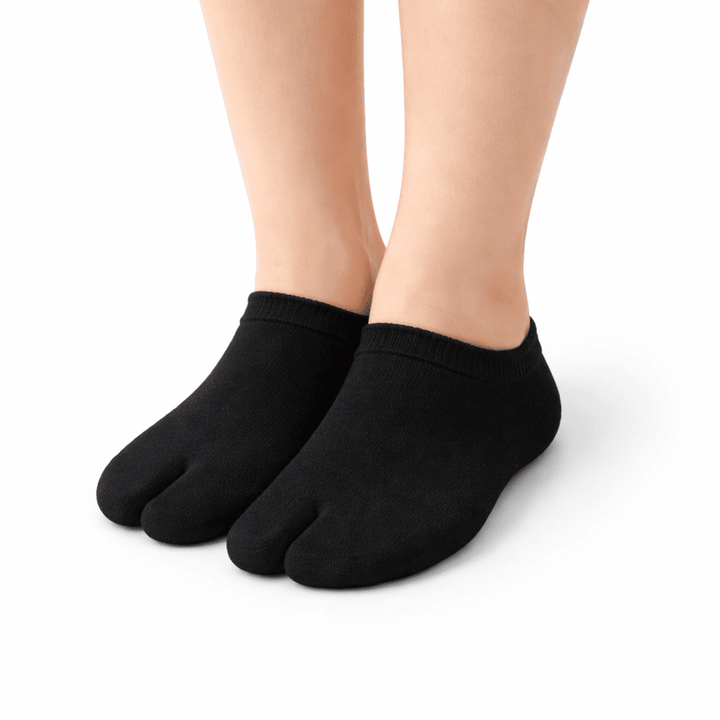 Calcetines Tabi invisibles para mujer con dedo dividido y corte bajo al tobillo