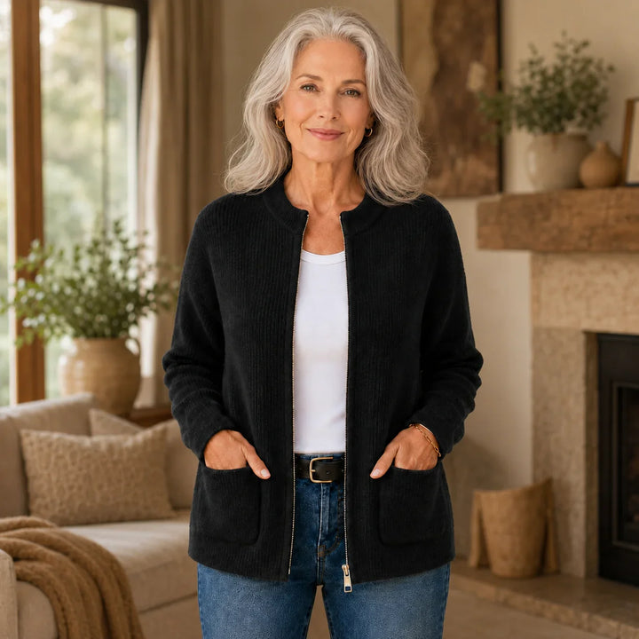Cardigan Intemporel en Maille Coupe Décontractée