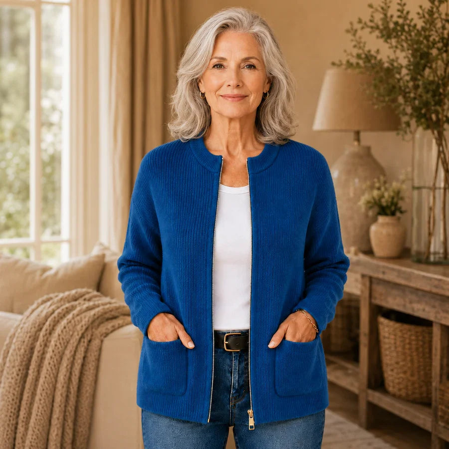 Cardigan Intemporel en Maille Coupe Décontractée