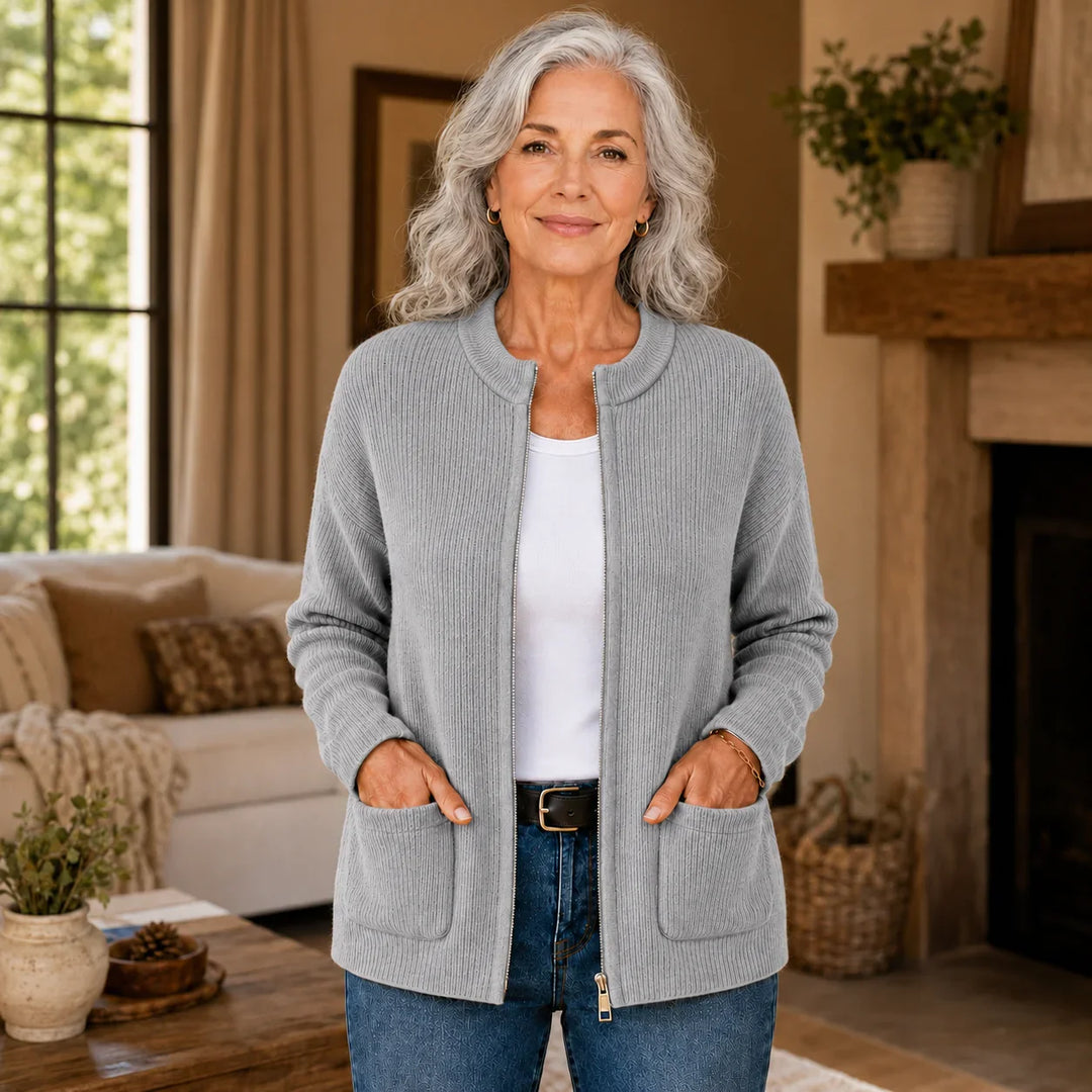 Cardigan Intemporel en Maille Coupe Décontractée