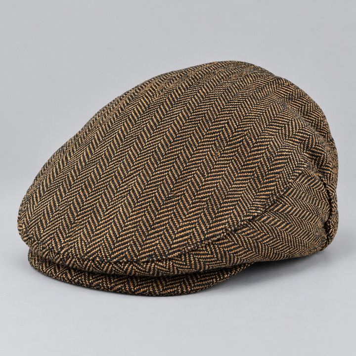 Casquette Plate Homme Ivy en Mélange de Laine à Motif Chevron