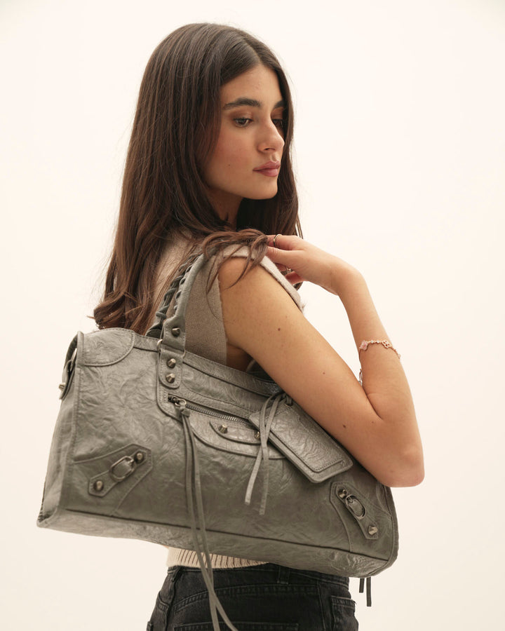 Sac à Épaule Femme en Cuir – Grand Format Zippé