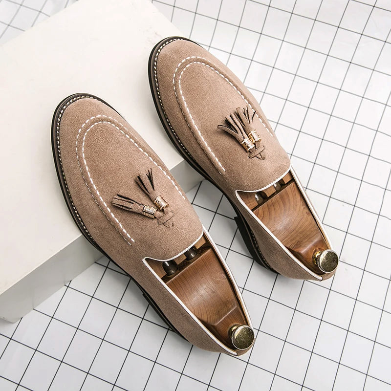 Mocassins Invités De Mariage À Pompons Pour Homme | Élégants
