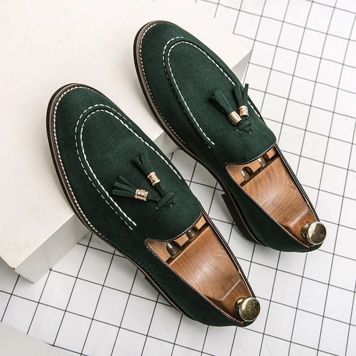 Mocassins Invités De Mariage À Pompons Pour Homme | Élégants