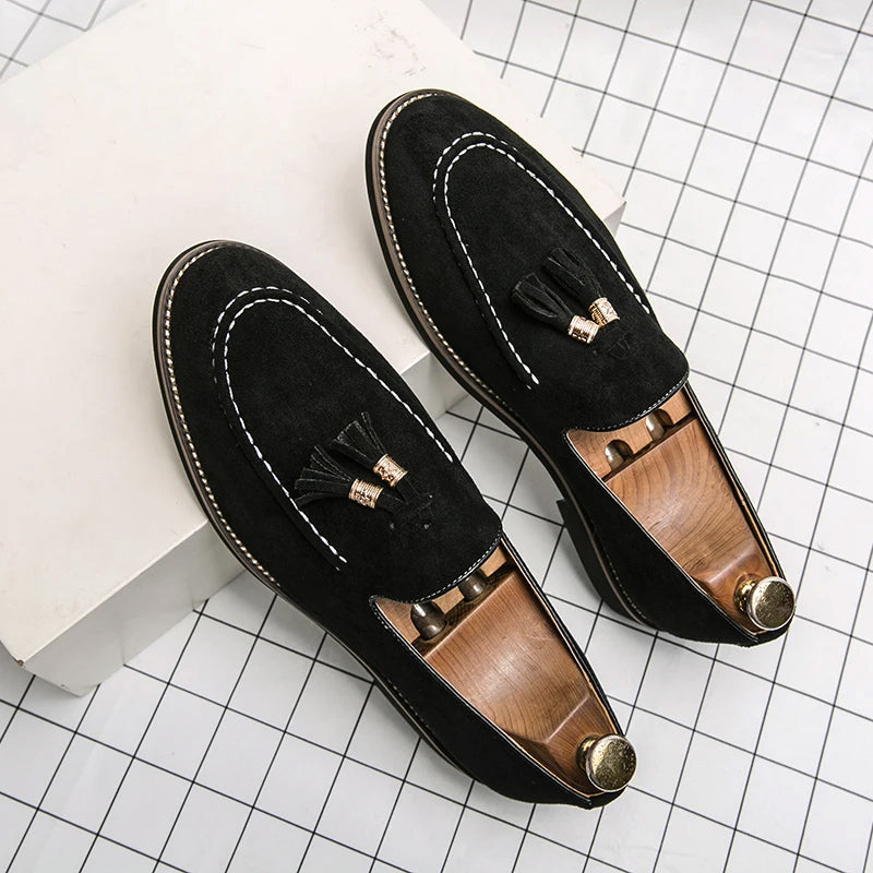 Mocassins Invités De Mariage À Pompons Pour Homme | Élégants