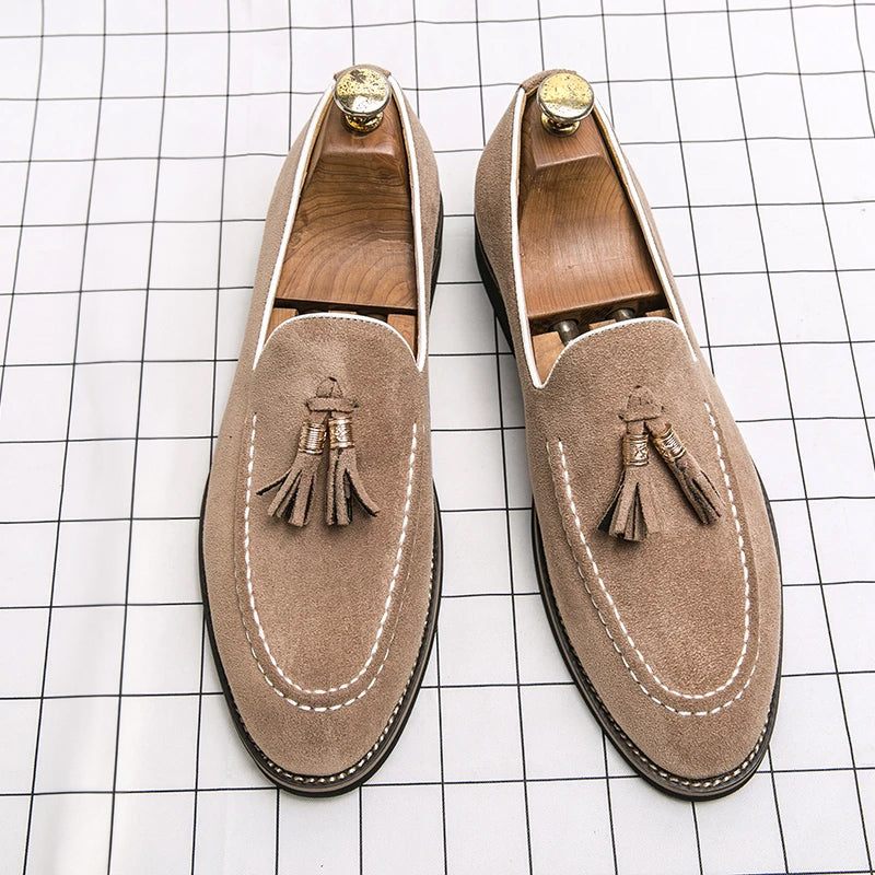 Mocassins Invités De Mariage À Pompons Pour Homme | Élégants