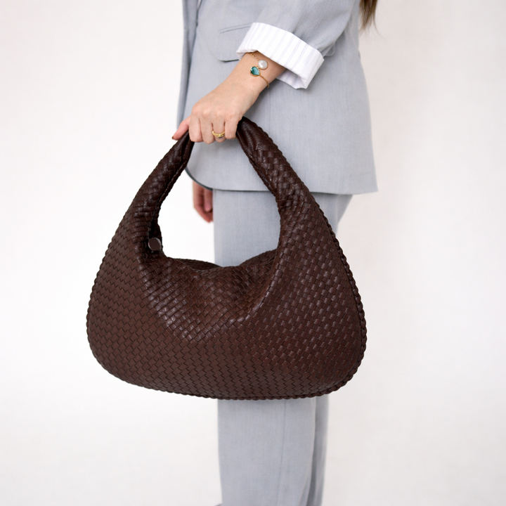 Sac Hobo Tressé Femme – Sac à Épaule en Cuir Vegan