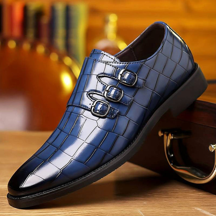 Chaussures Invité De Mariage De Soirée Pour Homme À Triple Boucle | Bout Pointu