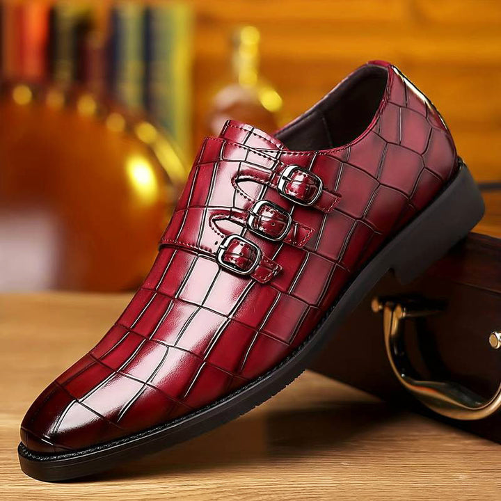 Chaussures Invité De Mariage De Soirée Pour Homme À Triple Boucle | Bout Pointu