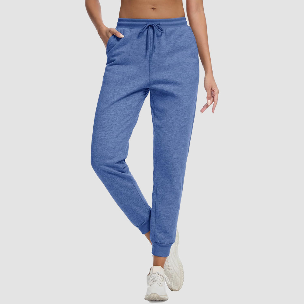 Women's Sherpa-Lined Joggers with Drawstring Waist and Elastic Cuffs