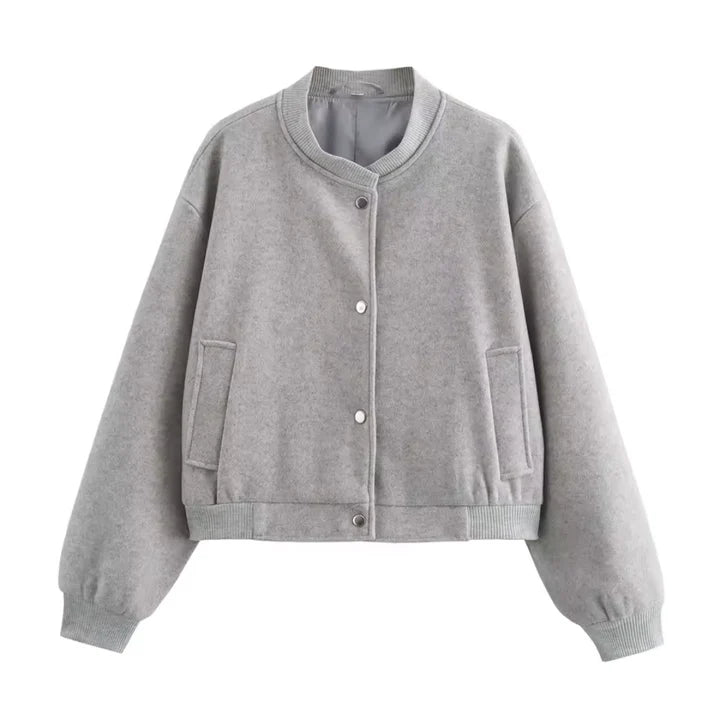 Veste À Manches Longues En Tricot Pour Femmes | Bouton En Bas