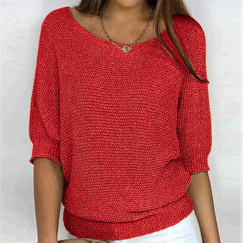 Pullover da donna con scollo rotondo - Leggero e dal taglio casual