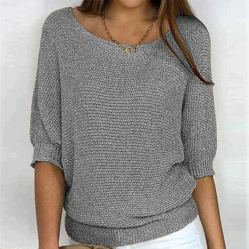 Pullover da donna con scollo rotondo - Leggero e dal taglio casual
