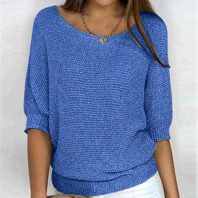 Pullover da donna con scollo rotondo - Leggero e dal taglio casual