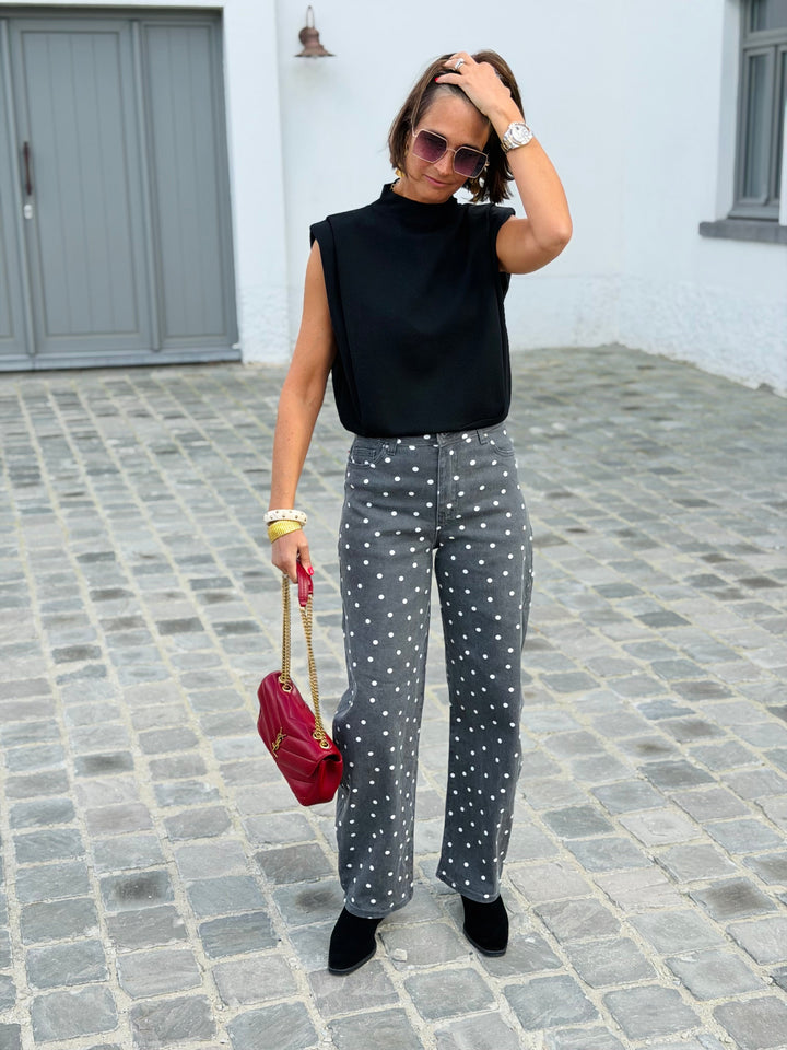 Jeans da donna a pois – cotone misto