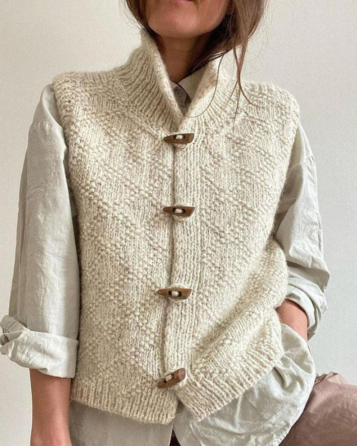 Gilet Chic Sans Manches en Maille