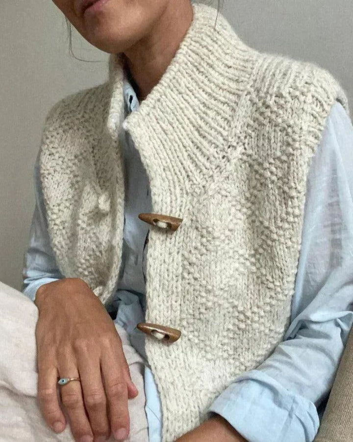 Gilet Chic Sans Manches en Maille