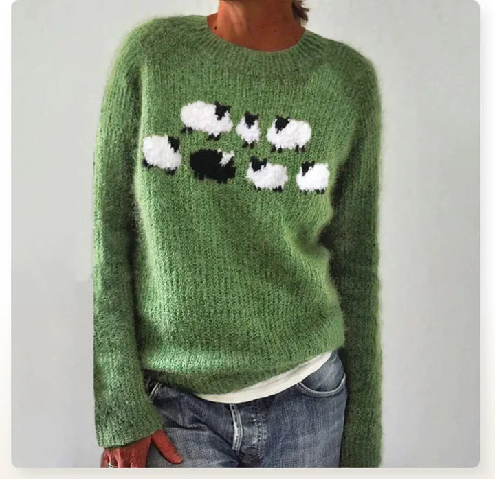 Pull Scandinave Coloré en Mélange de Laine