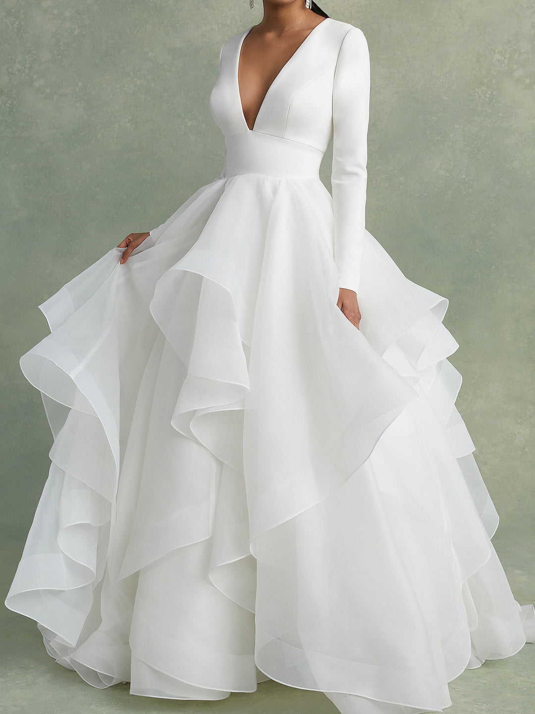 Robe De Mariée Pour Invitée Blanche À Volants Pour Femme | Maxi