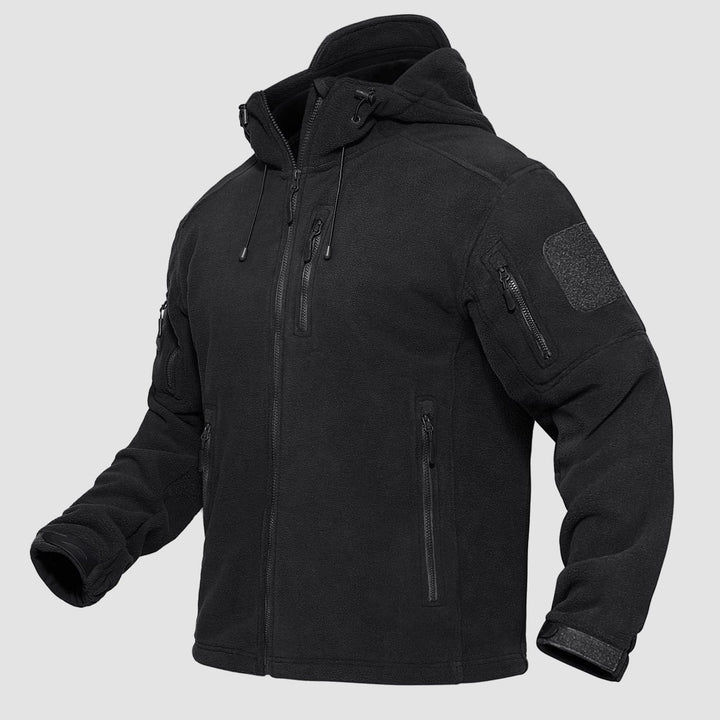 Men's Tactical Zip-Up Fleece Hooded Jacket