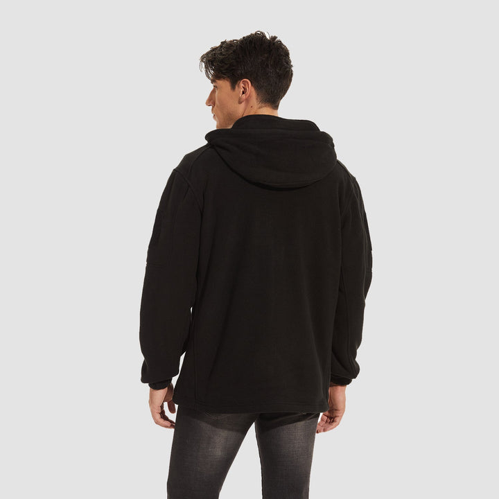 Men's Tactical Zip-Up Fleece Hooded Jacket