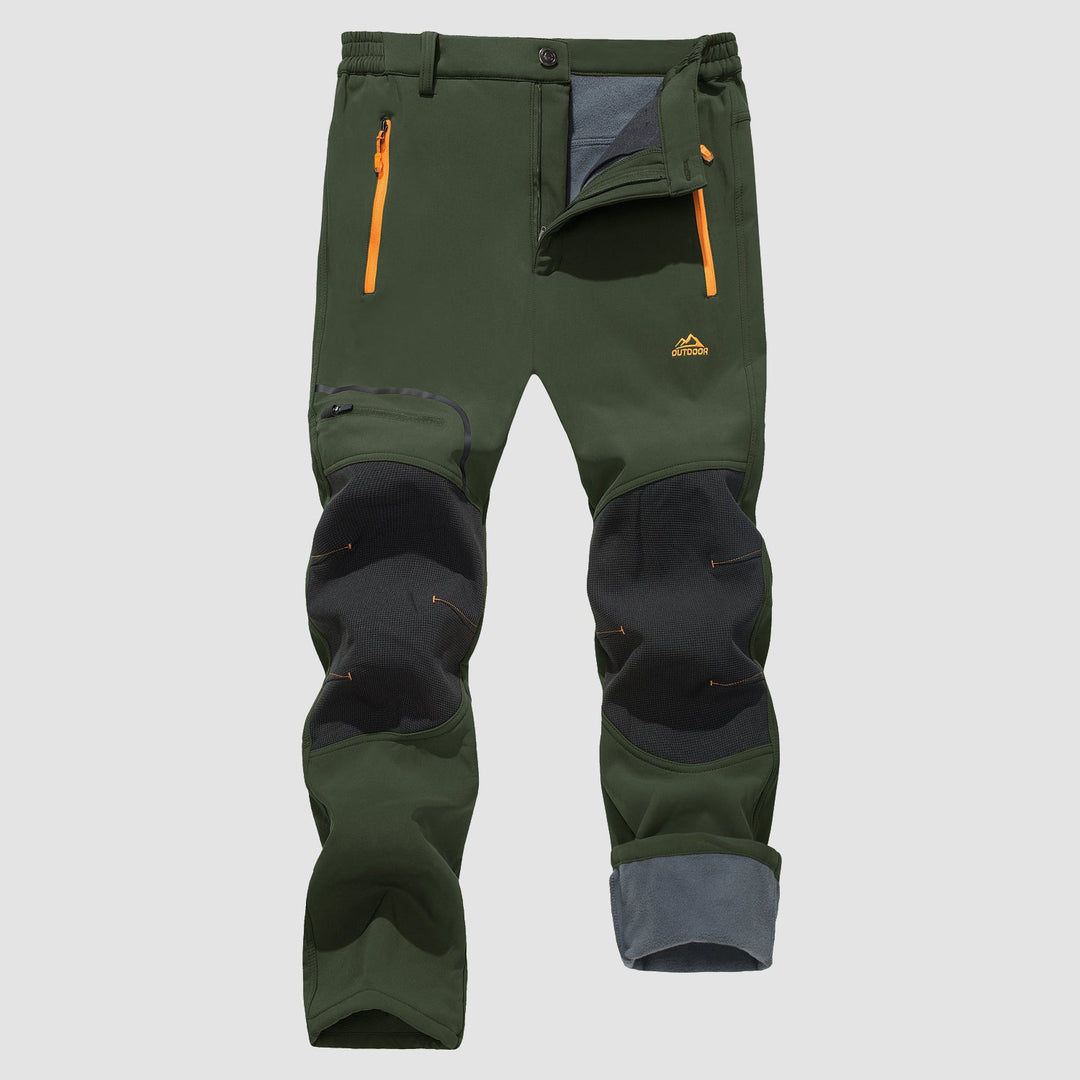 Pantaloni softshell da uomo, foderati in pile e idrorepellenti