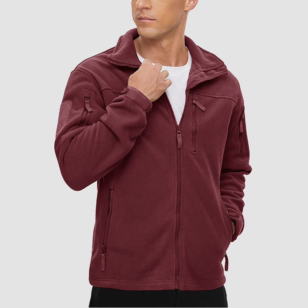 Giacca tattica da uomo in pile, antivento e idrorepellente