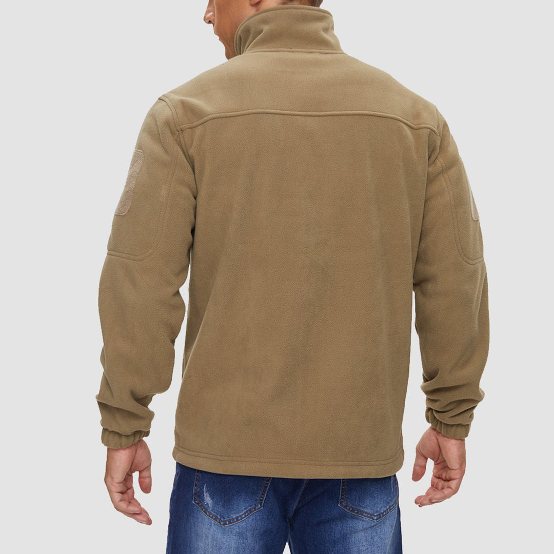 Giacca tattica da uomo in pile, antivento e idrorepellente