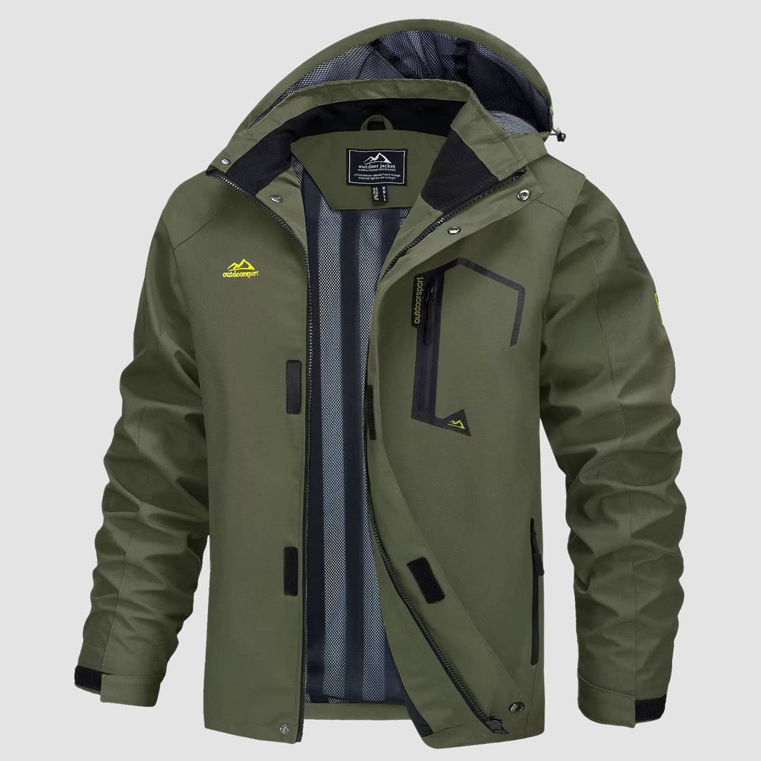 Veste de Pluie Homme Légère Imperméable à Capuche Amovible