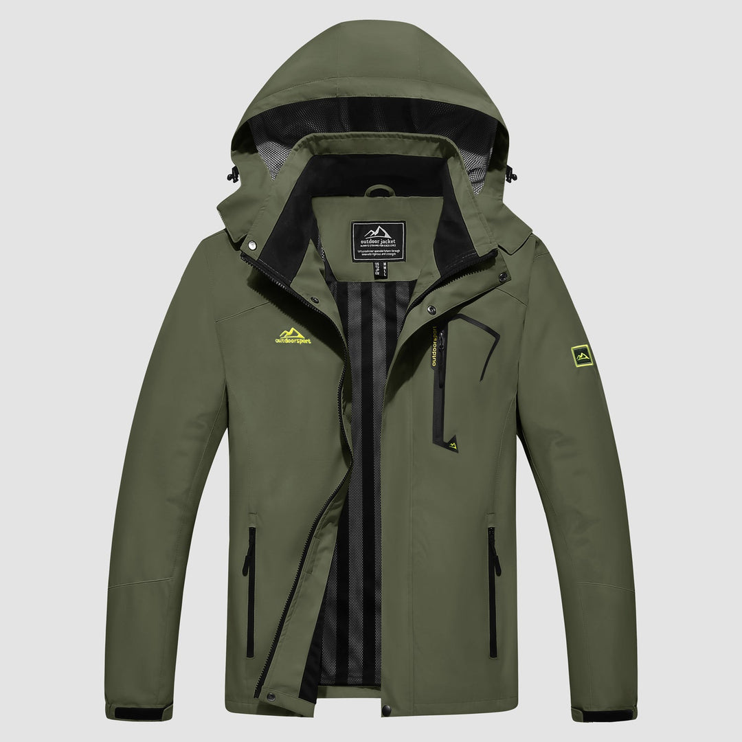 Veste de Pluie Homme Légère Imperméable à Capuche Amovible