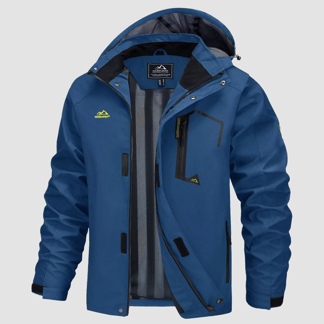 Veste de Pluie Homme Légère Imperméable à Capuche Amovible