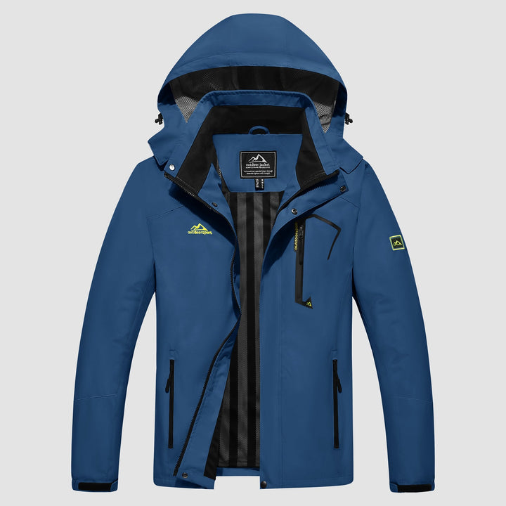 Veste de Pluie Homme Légère Imperméable à Capuche Amovible